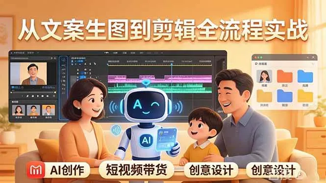 （17916期）原创 AI 剧情短视频带货：AI+家庭剧情+带货广告，从文案生图到剪辑全流程实战-温久网络