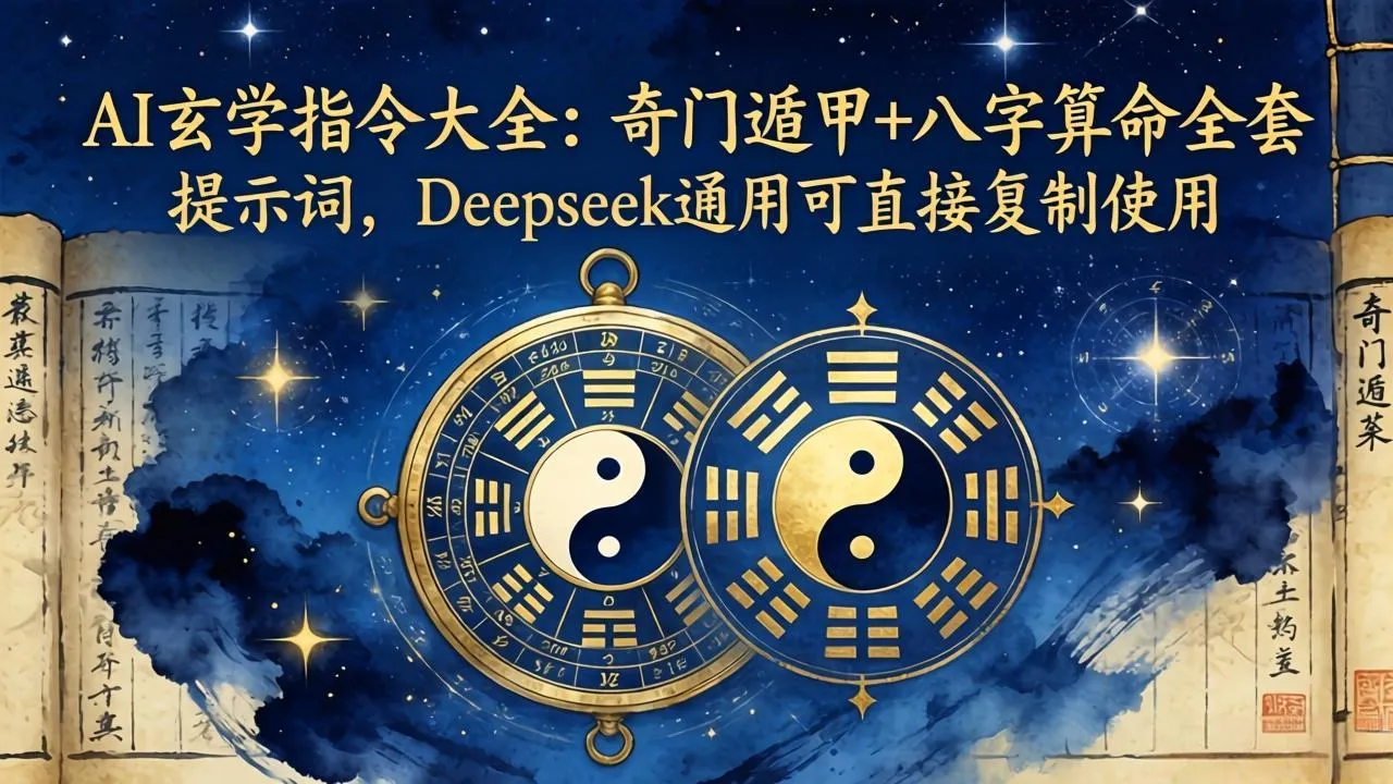 AI玄学指令大全：奇门遁甲+八字算命全套提示词，Deepseek通用可直接复制使用-温久网络