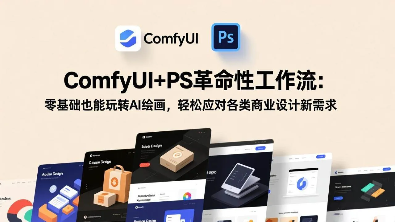 （17512期）ComfyUI+PS革命性工作流：零基础也能玩转AI绘画，轻松应对各类商业设计新需求-温久网络