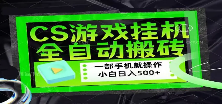 CSGO游戏挂机捡漏搬砖，超稳定的项目，带领1000+小白实现日入500+-温久网络