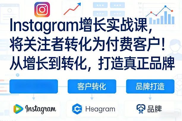 Instagram增长实战课，将关注者转化为付费客户！从增长到转化，打造真正品牌(双语字幕)-温久网络