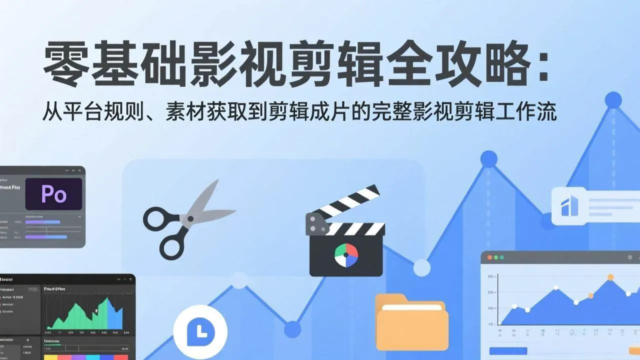 （17336期）零基础影视剪辑全攻略：从平台规则、素材获取到剪辑成片的完整影视剪辑工作流-温久网络