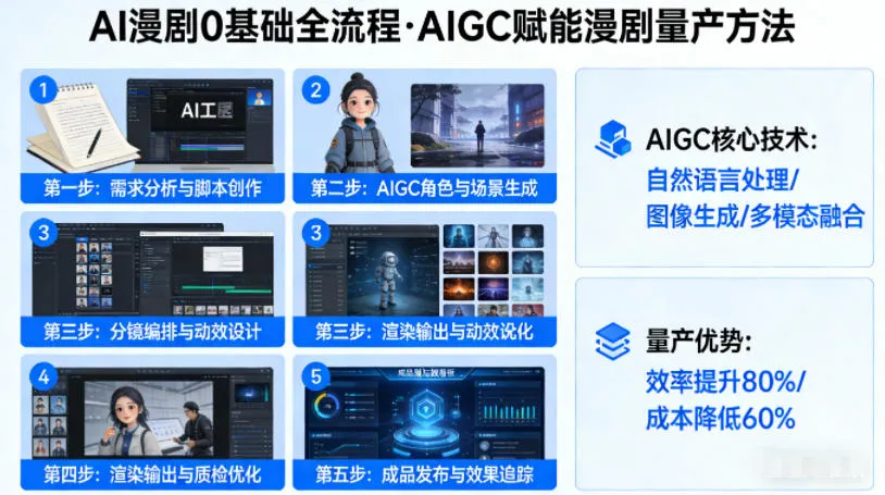 AI漫剧0基础全流程，快速掌握AIGC赋能的漫剧量产方法-温久网络