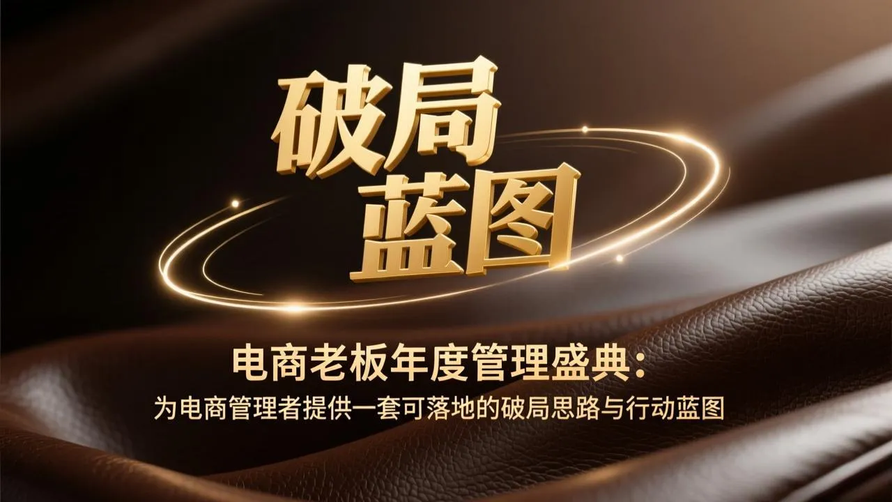 电商老板年度管理盛典：为电商管理者提供一套可落地的破局思路与行动蓝图-温久网络