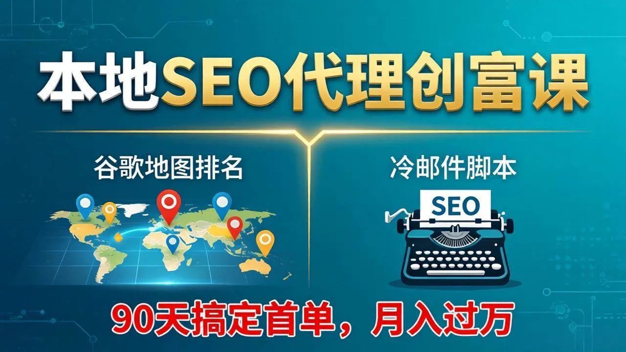 （17946期）本地SEO代理创富课：谷歌地图排名+冷邮件脚本，90天搞定首单，月入过万实战体系-温久网络