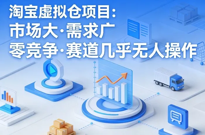淘宝虚拟仓项目，市场大，需求广，零竞争，赛道几乎没人操作(更新0410)-温久网络
