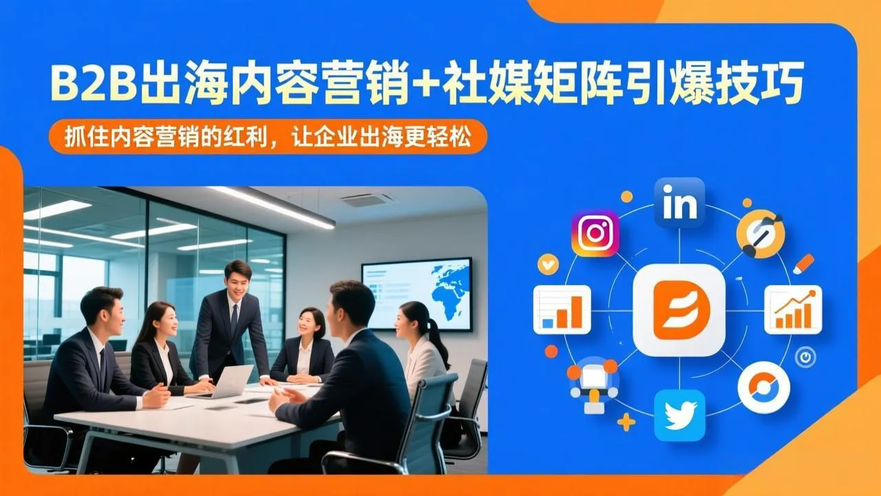 B2B出海内容营销+社媒矩阵引爆技巧：抓住内容营销的红利，让企业出海更轻松-温久网络