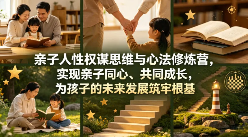 亲子人性权谋思维与心法修炼营，实现亲子同心、共同成长，为孩子的未来发展筑牢根基【音频】-温久网络