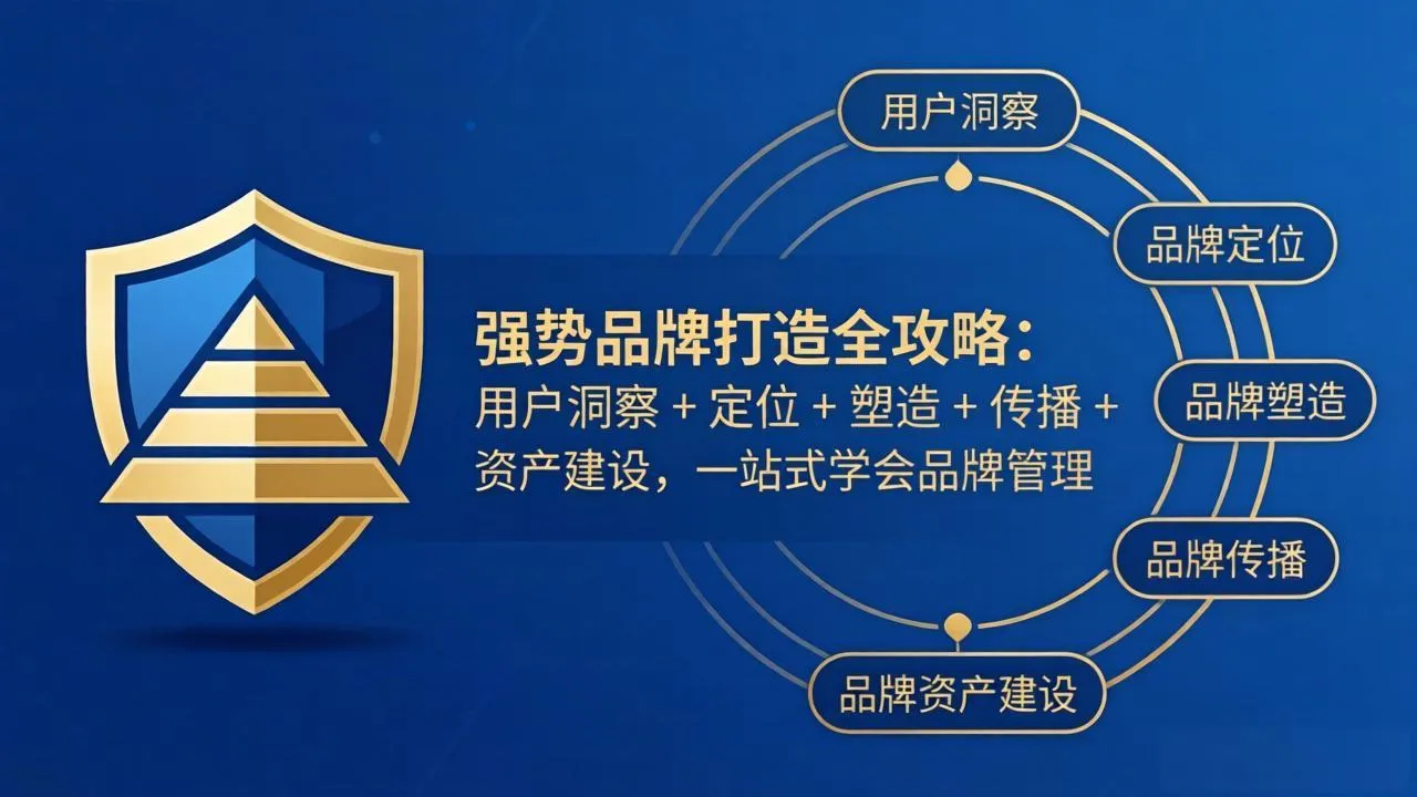 强势品牌打造全攻略：用户洞察 + 定位 + 塑造 + 传播 + 资产建设，一站式学会品牌管理-温久网络