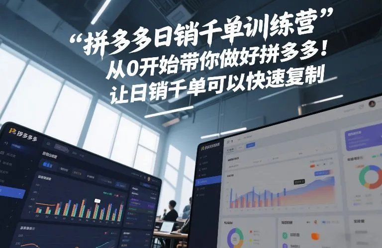 拼多多日销千单训练营，从0开始带你做好拼多多，让日销千单可以快速复制(更新26年3月)-温久网络