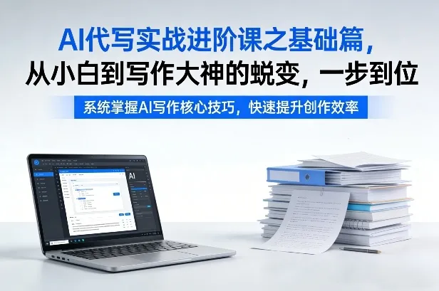 AI代写实战进阶课之基础篇，从小白到写作大神的蜕变，一步到位【揭秘】-温久网络