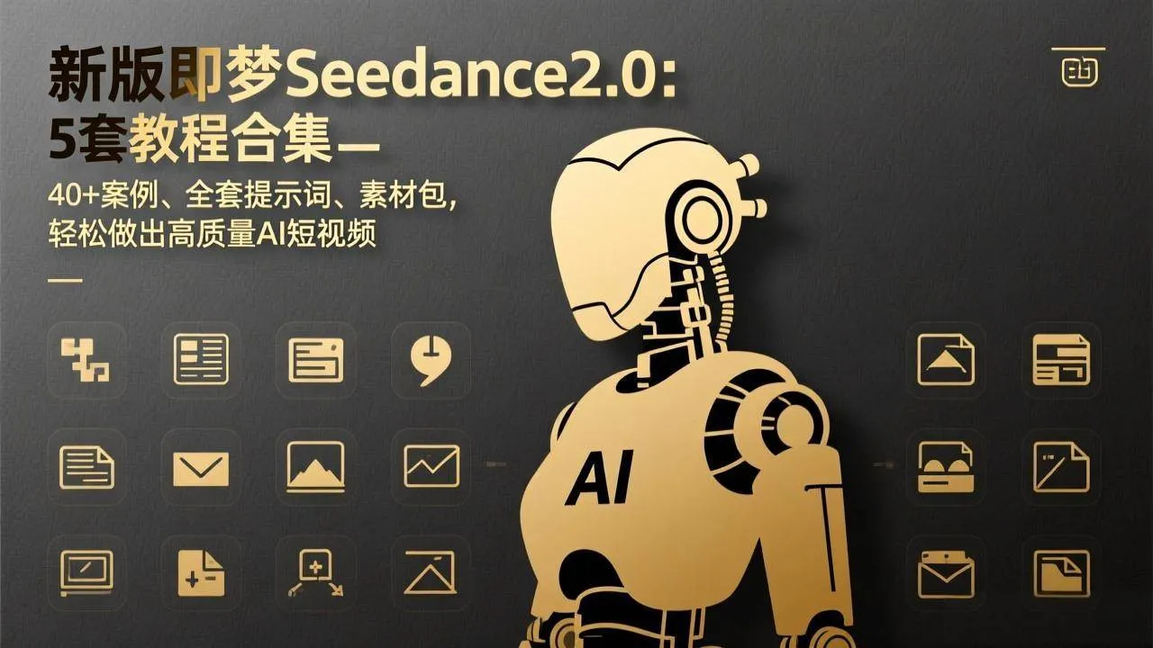 （17398期）新版即梦Seedance2.0：5套教程合集，40+案例、全套提示词、素材包，轻松做出高质量AI短视频-温久网络