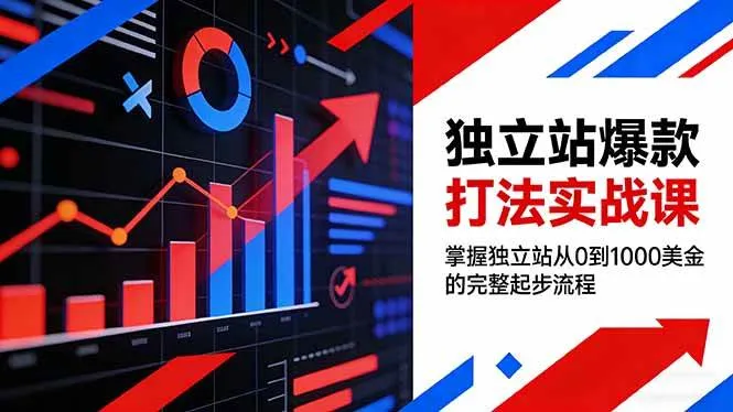 （17322期）独立站爆款打法实战课，掌握独立站从0到1000美金的完整起步流程-温久网络