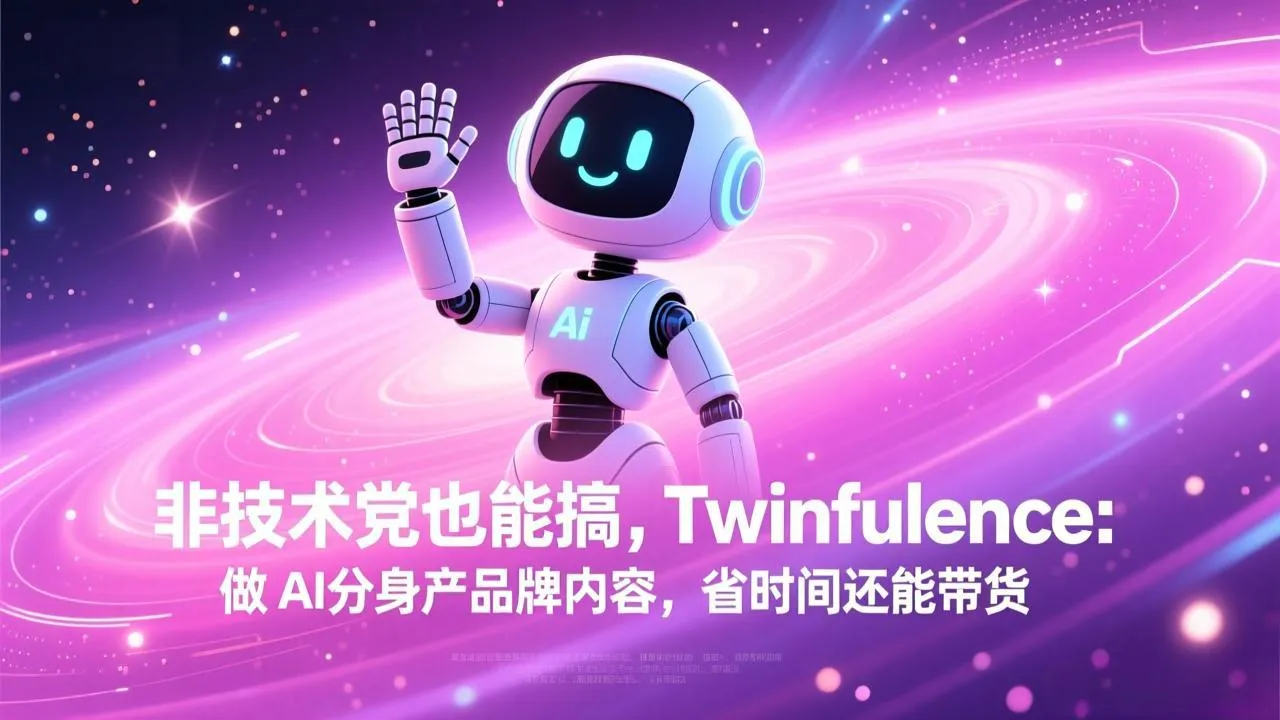 非技术党也能搞!Twinfluence:做 AI 分身产品牌内容,省时间还能带货-温久网络