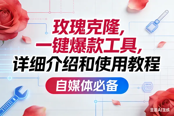 （16757期）玫瑰克隆，一键爆款工具详细介绍和使用教程，自媒体必备