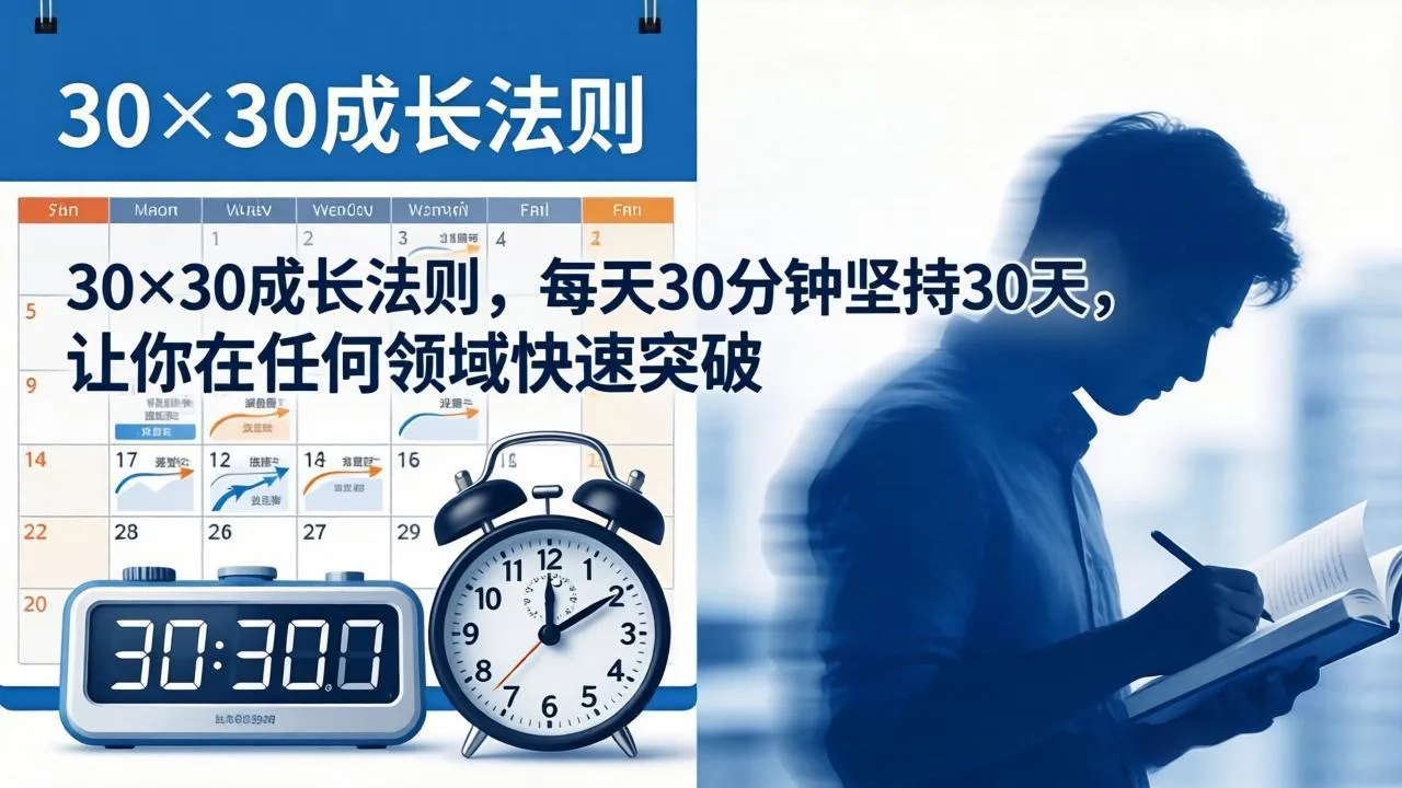 付费文章：30×30成长法则，每天30分钟坚持30天，让你在任何领域快速突破-温久网络