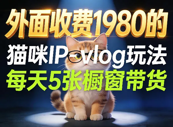 宠物赛道猫咪IP-vlog玩法，26条视频涨粉29W，每天5张橱窗带货拆解-温久网络