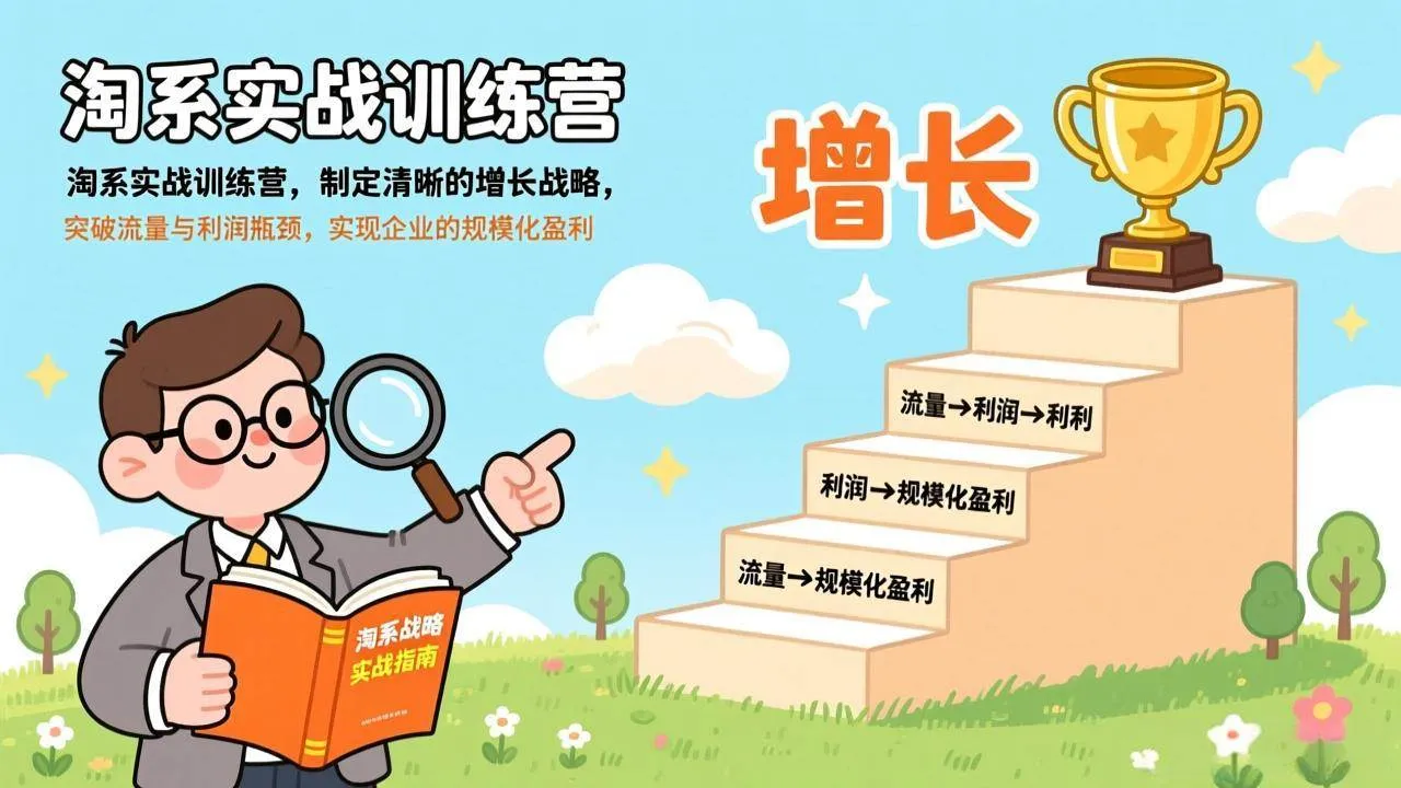 （17278期）淘系实战训练营，制定清晰的增长战略，突破流量与利润瓶颈，实现企业的规模化盈利-温久网络