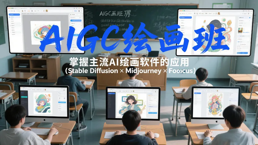 AIGC绘画班，掌握主流Ai绘画软件的应用（Stable Diffusion x Midjourney x Fooocus）-温久网络