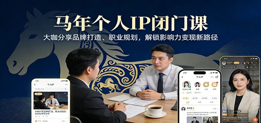 马年个人IP闭门课，大咖分享品牌打造、职业规划，解锁影响力变现新路径-温久网络