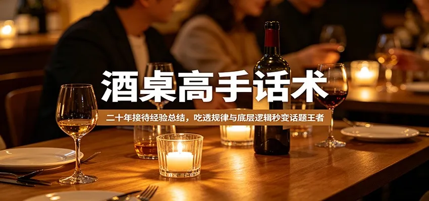 酒桌高手话术：二十年接待经验总结，吃透规律与底层逻辑秒变话题王者-温久网络