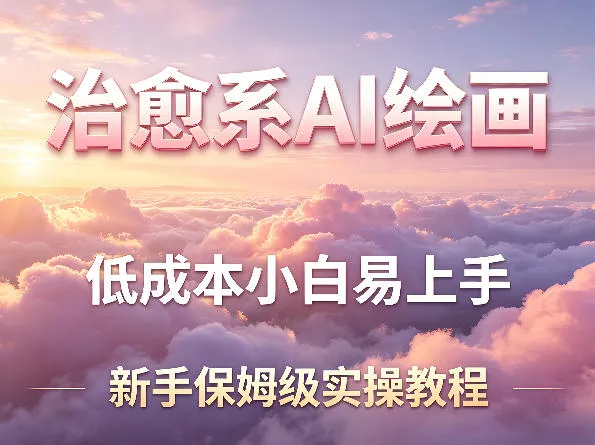 治愈系AI绘画提示词项目，低成本小白易上手，每天10分钟，新手保姆级实操教程-温久网络