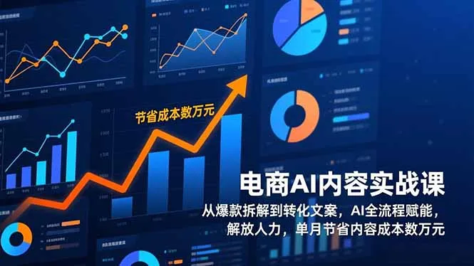 电商AI内容实战课，从爆款拆解到转化文案，AI全流程赋能，解放人力，单月节省内容成本数万元-温久网络