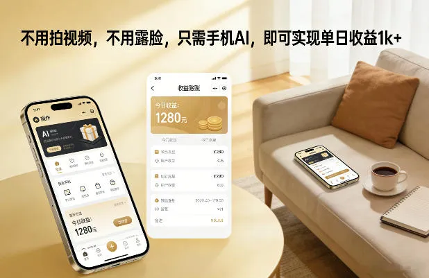 不用拍视频，不用露脸，只需手机AI，即可实现单日收益1k+【揭秘】-温久网络