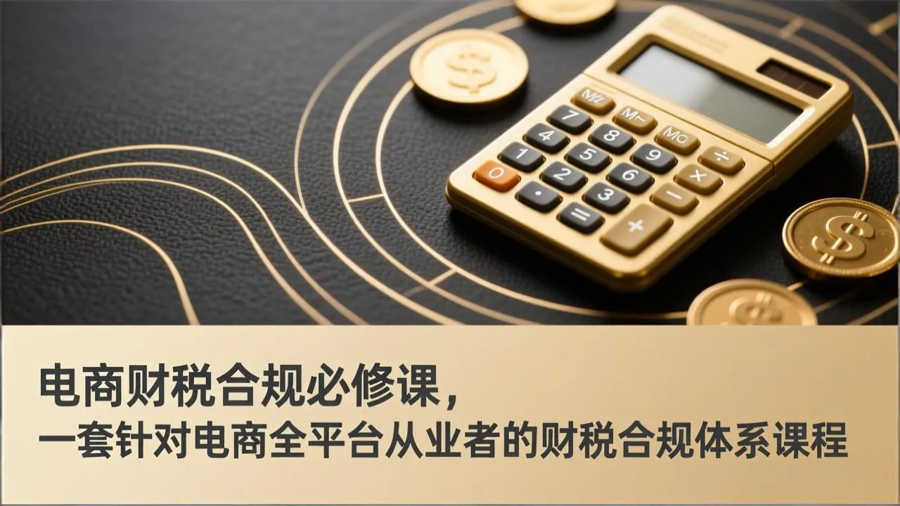 电商财税合规必修课，是一套针对电商全平台从业者的财税合规体系课程-温久网络