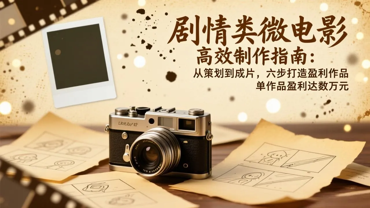 剧情类微电影高效制作指南：从策划到成片，六步打造盈利作品，单作品盈利达数万元-温久网络