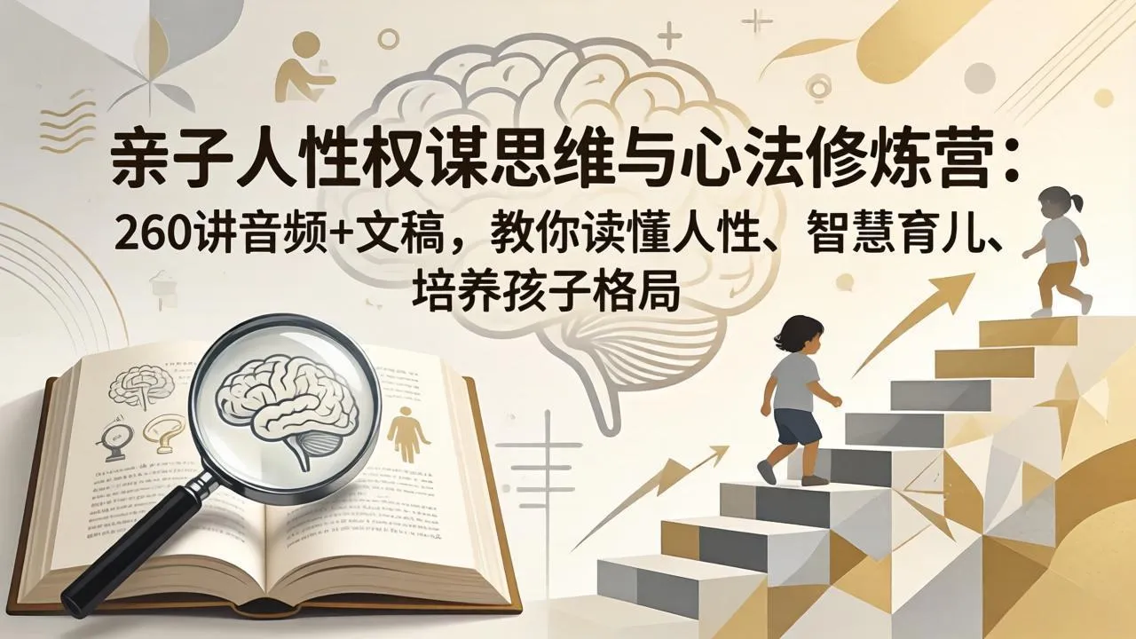 亲子人性权谋思维与心法修炼营：260讲音频+文稿，教你读懂人性、智慧育儿、培养孩子格局-温久网络
