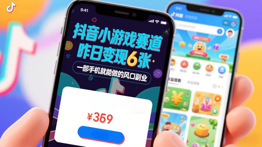 抖音小游戏赛道，昨日变现600+，零基础一部手机就能做的风口副业【揭秘】-温久网络
