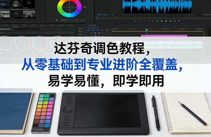 达芬奇调色教程，从零基础到专业进阶全覆盖，易学易懂，即学即用-温久网络