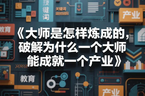 大师是怎样炼成的，破解为什么一个大师，能成就一个产业【电子书】-温久网络