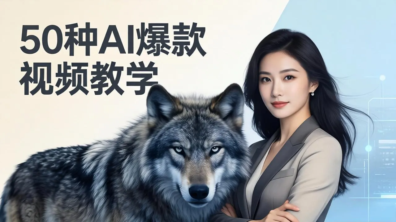 50种AI爆款视频教学：影视级古诗词+治愈萌宠+山海经蛟龙，高阶宝典商业落地-温久网络