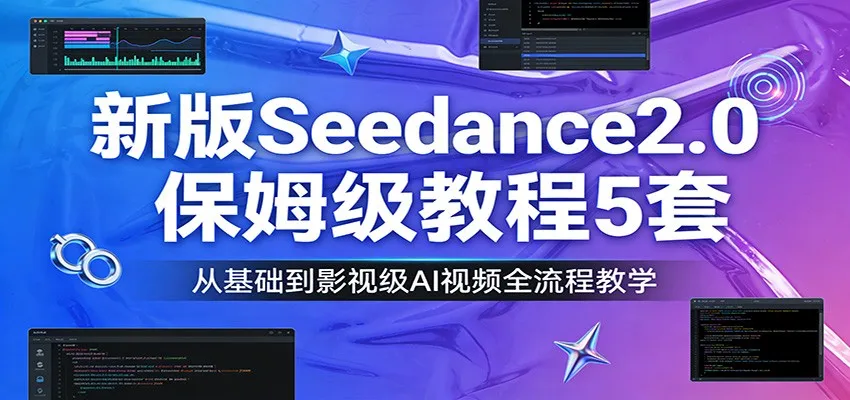 新版Seedance2.0保姆级教程5套：从基础到影视级AI视频全流程教学-温久网络