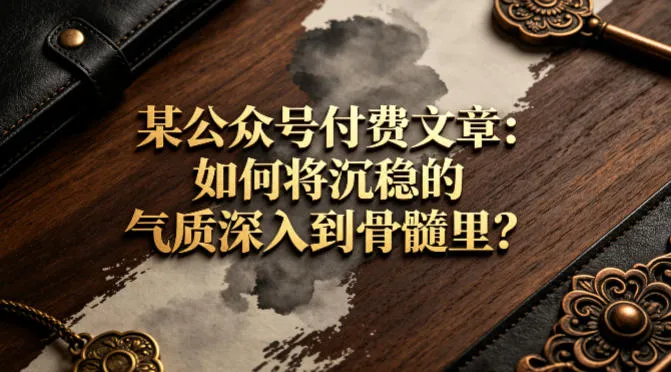 某公众号付费文章：如何将沉稳的气质深入到骨髓里？-温久网络