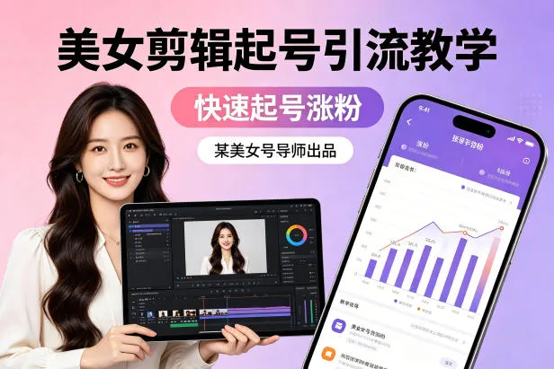 某美女号导师出品：美女剪辑起号引流教学，快速起号涨粉-温久网络