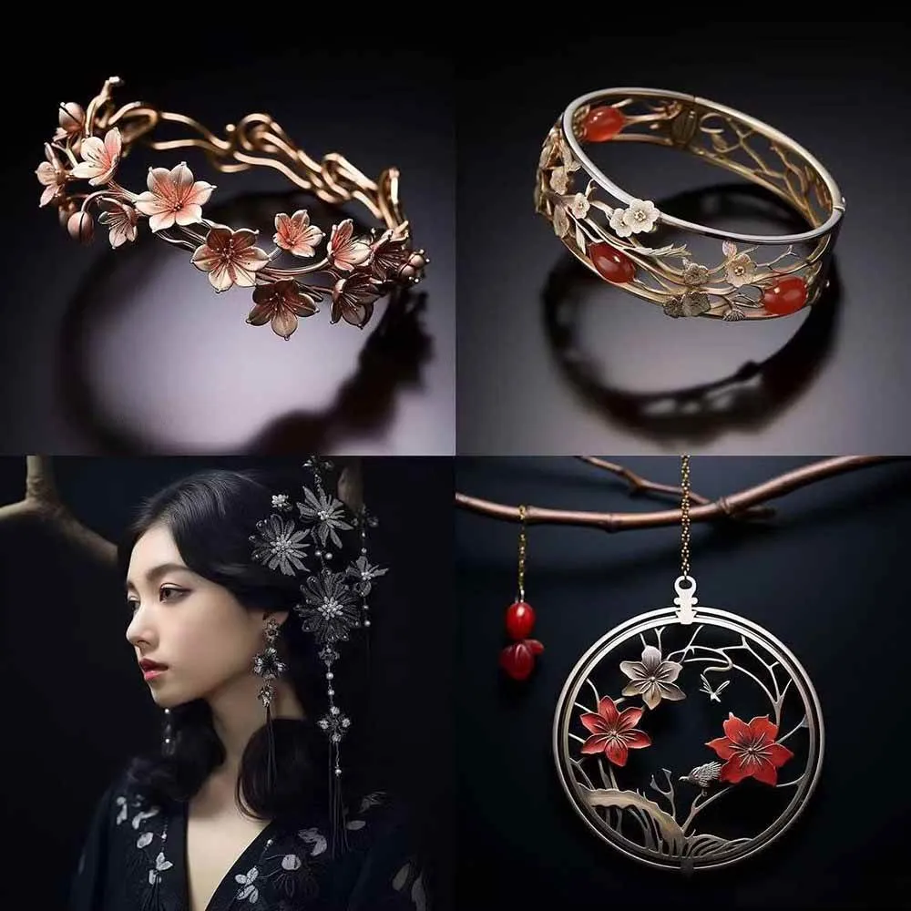 463个Midjourney珠宝摄影提示词：覆盖全品类珠宝，AI设计秒出专业效果