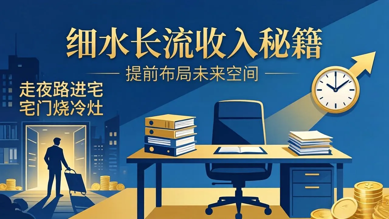 某付费文章：细水长流收入秘籍：走夜路进宅门烧冷灶，提前布局未来空间-温久网络