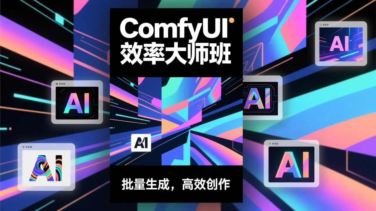 ComfyUI效率大师班：工作流搭建，批量生成，将个人AI出图效率提升5-10倍，月接单收入1-3万-温久网络