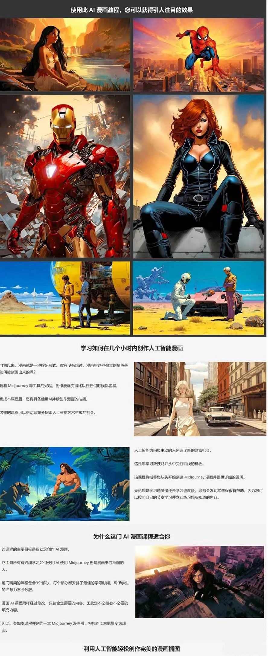 （17299期）Midjourney AI漫画创作课，脚本构思、人物设计、排版合成，零基础创作完整漫画或系列插画-温久网络