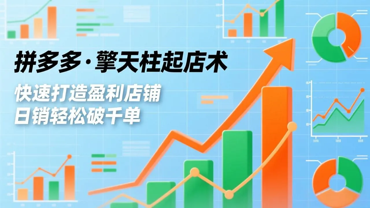 拼多多·擎天柱起店术，爆流布局、利润起飞、不断流，快速打造盈利店铺，日销破千单(更新-温久网络