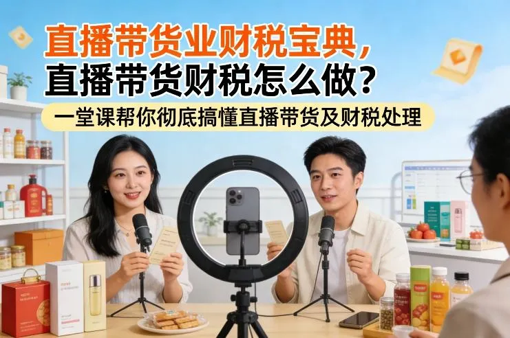 直播带货业财税宝典，直播带货财税怎么做？一堂课帮你彻底搞懂直播带货及财税处理-温久网络