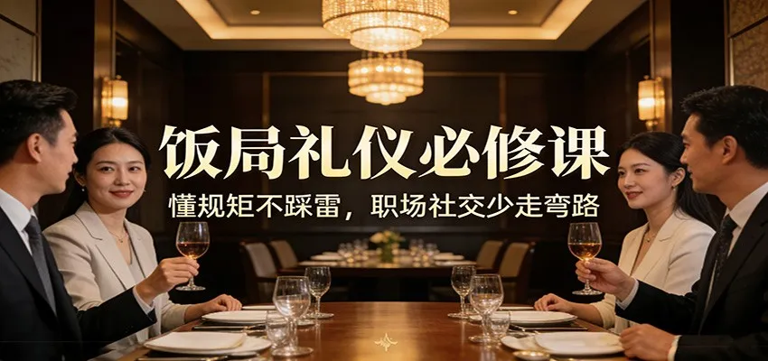 公众号收费文章：《饭局礼仪必修课：懂规矩不踩雷，职场社交少走弯路》-温久网络