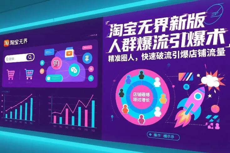 淘宝无界新版人群爆流引爆术，精准圈人，快速破流引爆店铺流量-温久网络