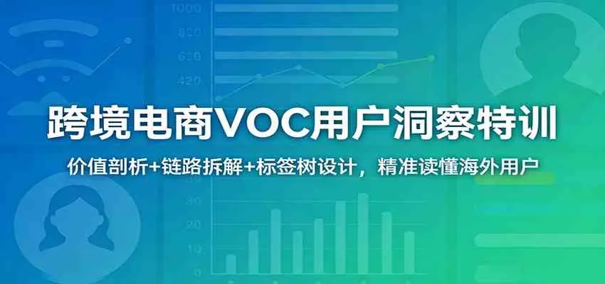 跨境电商VOC用户洞察特训：价值剖析+链路拆解+标签树设计，精准读懂海外用户-温久网络