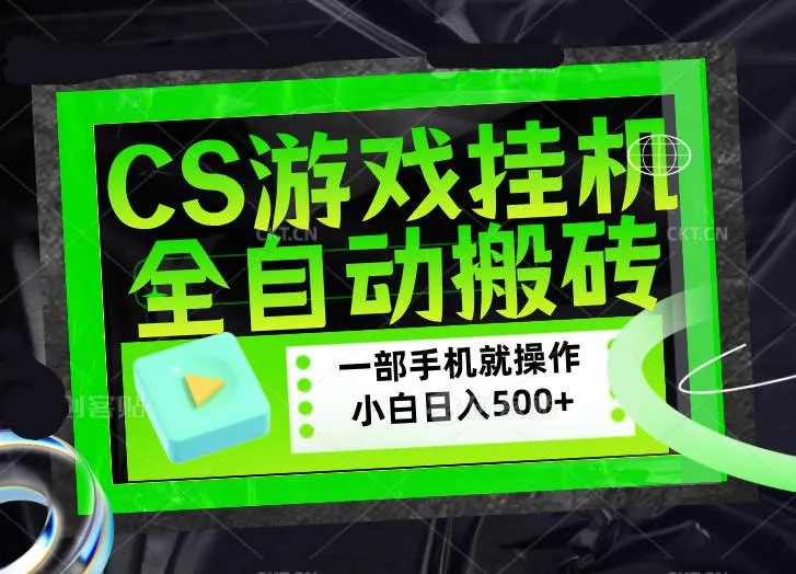 （17876期）CSGO游戏挂机捡漏搬砖，超稳定的项目，带领1000+小白实现日入500+，数据可视频验证-温久网络