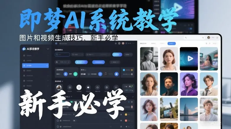 即梦AI系统教学，图片和视频生成技巧，新手必学-温久网络