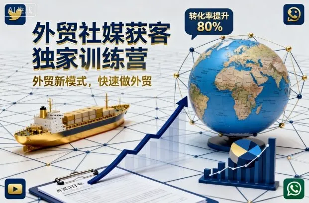 外贸社媒获客独家训练营，外贸新模式，快速做外贸(更新26年2月)-温久网络